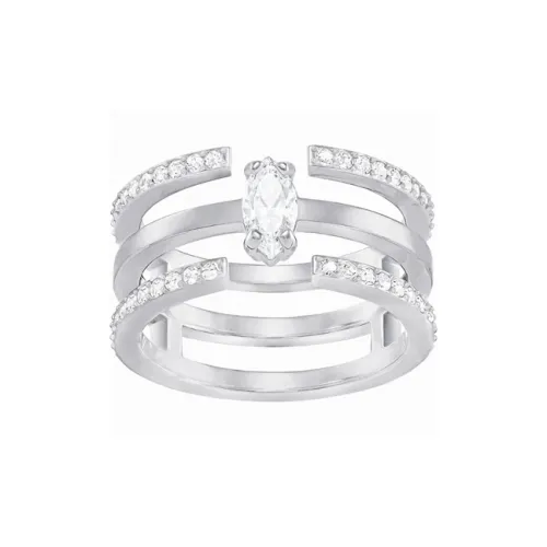 Swarovski Серые Кольца Женское Серебро
