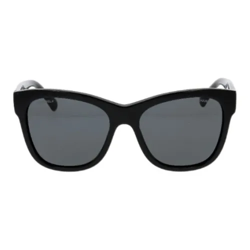 CHANEL Квадратные Солнцезащитные Очки Женские Черные