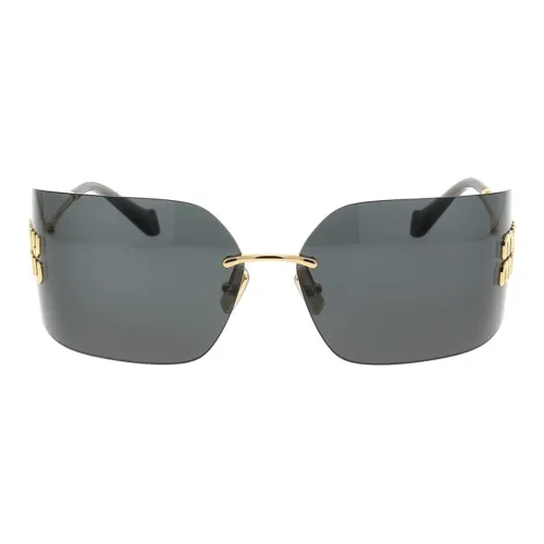 MIU MIU Нерегулярная форма Солнцезащитные очки Женские Золото