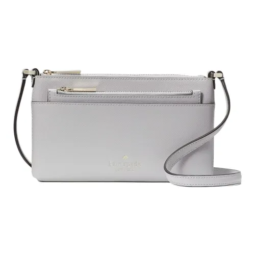 Kate Spade Saffiano кожаная комбинированная сумка сумка через плечо женская платиновый серый