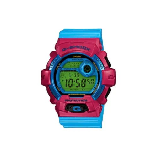 CASIO Кварцевый механизм Резиновый ремешок Часы Мужские Зеленый циферблат