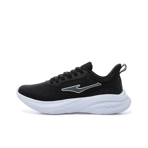 Erke Амортизация And Дышащий Низкий Топ Беговые кроссовки Женские Черный Фиолетовый