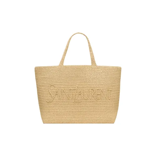 SAINT LAURENT Рафия Тоут Сумка Сумка для покупок Сумка Унисекс Естественный