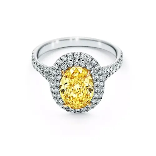 TIFFANY CO. Желтые кольца с рубинами унисекс серебро