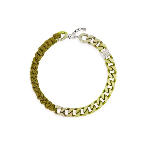 GIVENCHY Эмаль Металл Латунь Хлопок Ожерелья Мужской Зеленый