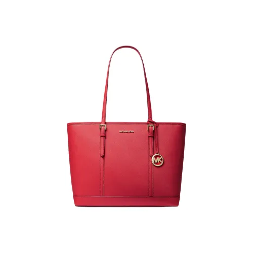 MICHAEL KORS Jet Set Travel Кожа Тоут Сумка Сумка для покупок Сумка на плечо Сумка Большая Женская Ярко-красная