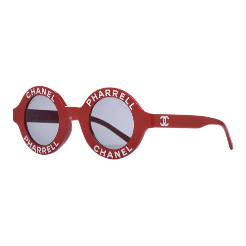 CHANEL Круглые Солнцезащитные очки Унисекс Красный