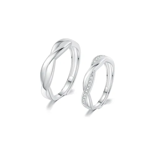 TEEX Сверкающие Кольца с Горным Хрусталем Унисекс