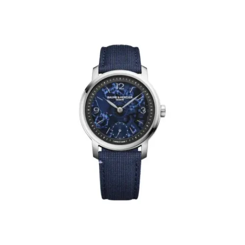 Baume & Mercier Мужские часы с ручным заводом, механизм, 42,1 мм * 39,05 мм * 8,95 мм, синий
