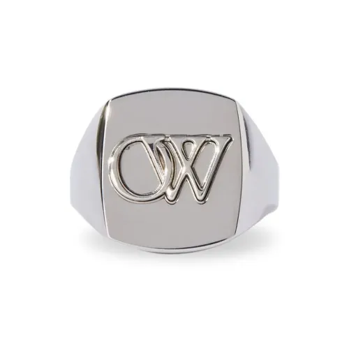 Off Белый Латунь Кольца Мужской Серый Белый