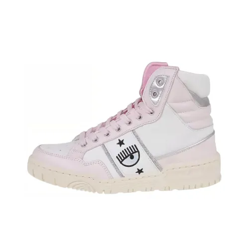 CHIARA FERRAGNI Высокие кроссовки для скейтбординга женские розовые и белые