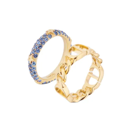 DIOR Металл Искусственный кристалл Кольца Женские Золотой