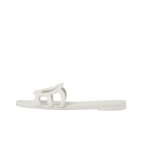 GUCCI Interlocking Резиновая подошва Слипоны Женские Белые