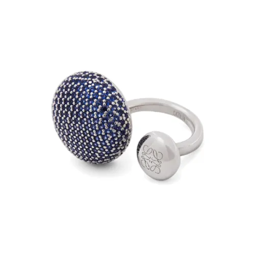 LOEWE Серебряные Кристальные Циркониевые Кольца Женские Синие