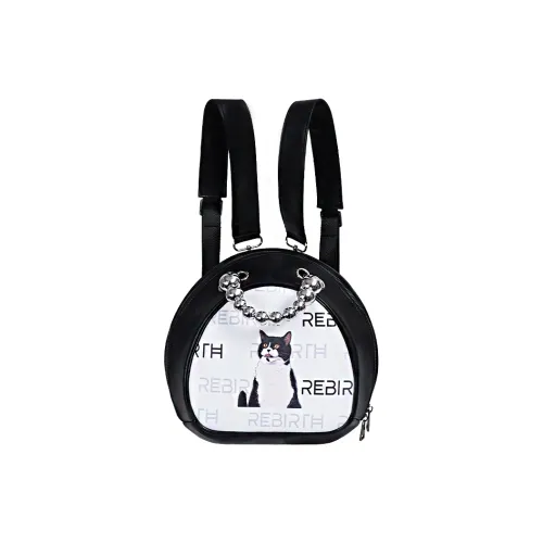 Rebirth Microfiber Leather Carry Backpack Unisex Черная Кошка Stripe Белая Кошка Stripe Розовая Красная Кошка Stripe Синяя Hook