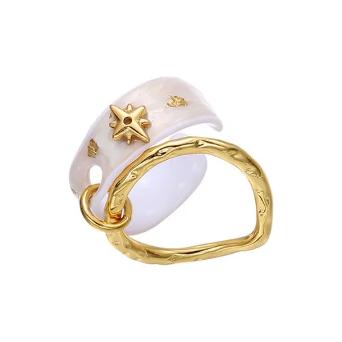 Kelanxi Сплав Кольца Женские Белые Золотые