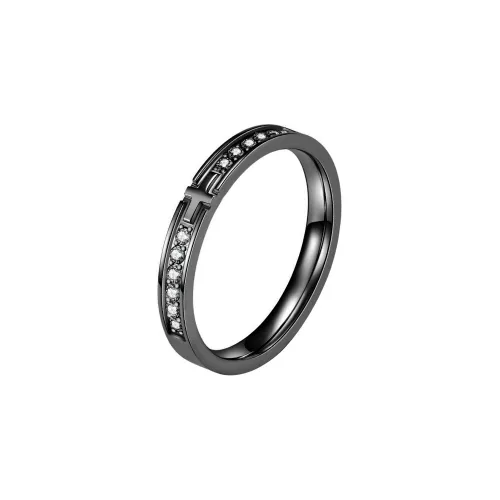 ENFANTIN Кольца из титановой стали с цирконием унисекс