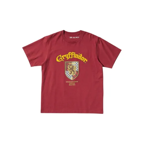 UNIQLO Гарри Поттер Co Бренд Бордовый Унисекс Футболка