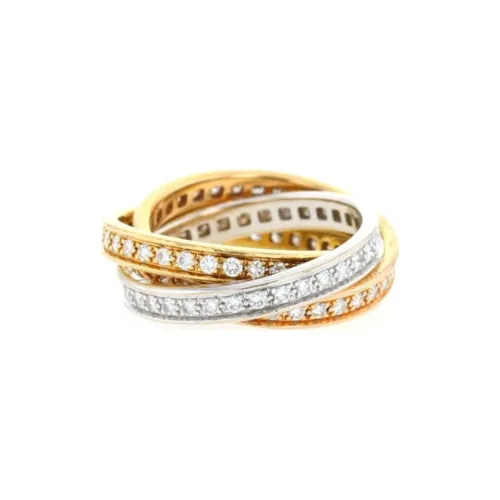Cartier 18К Розовое золото 18К Белое золото 18К Золото Кольца с алмазами Женские Золото