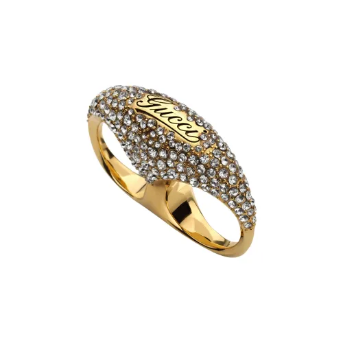 GUCCI Металл Crystal Rings Унисекс Золотой