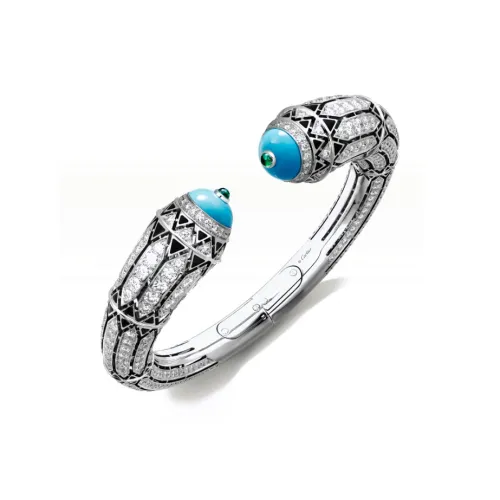 Cartier Каратовое золото Зеленый Бирюзовый Браслеты Женские Серебро