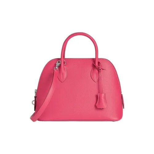 HERMES Bolide Эпсомская кожа Сумка для боулинга Сумка через плечо Женская 8W Розовый Azalee Новый Руж Пудра