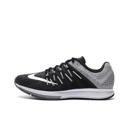 Nike Air Zoom Elite 8 Амортизация Износостойкий Низкий Топ Воздушная Подушка Беговые Кроссовки Мужские Черные Серые