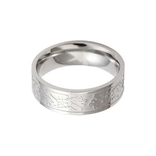 FOREVER MELODY Кольца из титанового стального сплава Мужские Серебряные