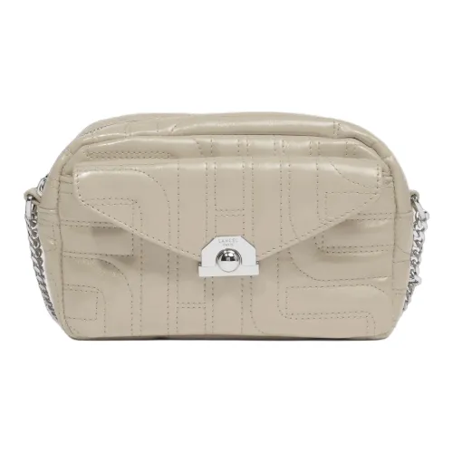 LANCEL Гладкая коровья кожа Camera Сумка Сумка через плечо Женская Серого цвета