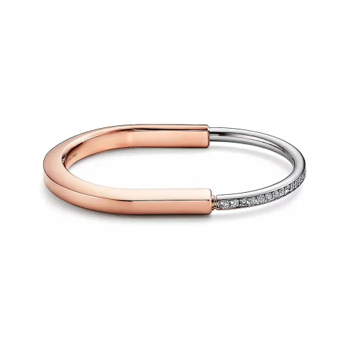 TIFFANY & CO. Браслет 18-каратное Розовое И Белое Золото С Бриллиантами Круглой Огранки