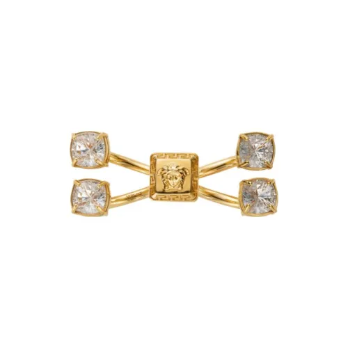 VERSACE Металл Crystal Rings Женские Золотой