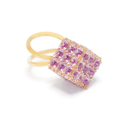 Кристалл Swarovski Металл Кольца Женские Фиолетовый