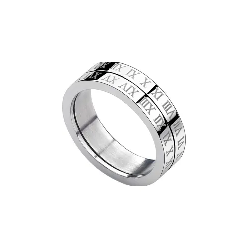 Келанси Кольца из титанового стального сплава Унисекс Серебряные