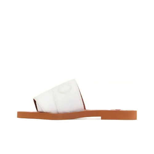 Chloe Rubber Slide Тапочки Женские Белые