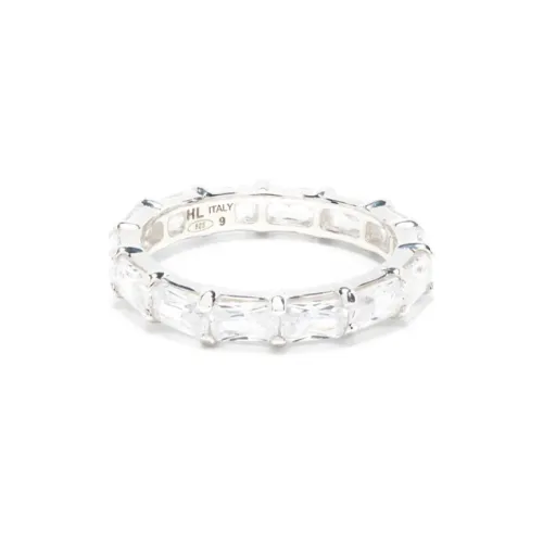 Hatton Labs Серебряный Стекло Кольца Women's Silver