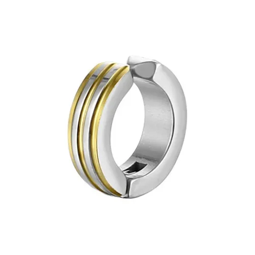 FOREVER MELODY Титановая сталь Нижняя заколка Серьги On Мужской Золотой серебристый