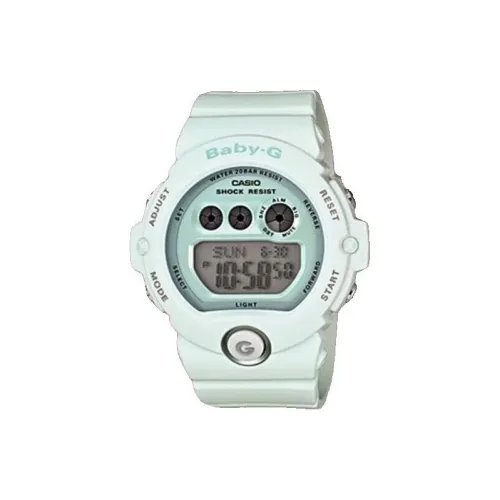 CASIO Кварцевый механизм резиновый ремешок женские часы зеленый циферблат