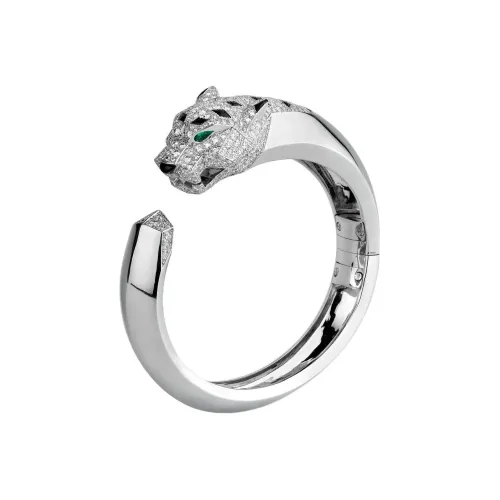 Cartier Браслет Panthère De Cartier Белое Золото, Бриллианты, Изумруды, Оникс