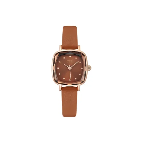 GEDI Кварцевый механизм Женские часы Кофе Циферблат часов