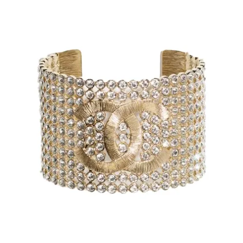 CHANEL Металл Широкий Браслет Женские Золотой