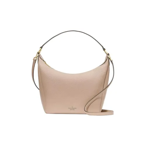 Kate Spade Leila Litchi Grain Leather Hobo Bag Portable Crossbody Bag Shoulder Bag Women's Warm Beige