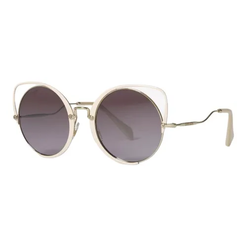 MIU MIU Круглые Солнцезащитные очки Женские Розовые