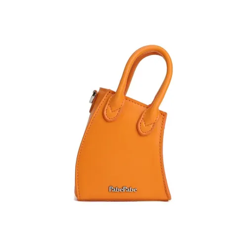 PabePabe Коровья кожа Twist Бананка Сумка через плечо Сумка Мини Женская Апельсин