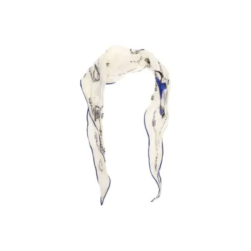 Шарфы из шелка Burberry Мужской Белый