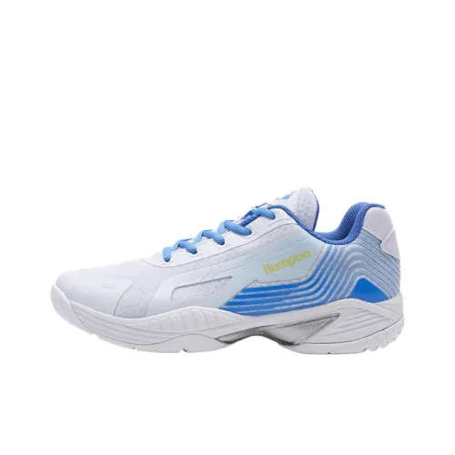 KUMPOO Устойчивая к истиранию Дышащая Низкая Обувь для Бадминтона Унисекс Белый Синий