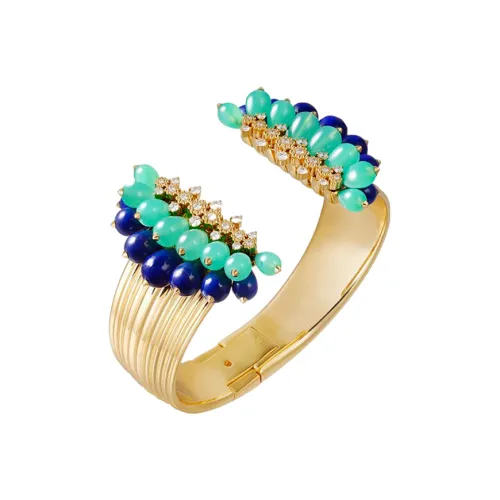 Cartier Зеленый Халцедон Браслеты Унисекс Золото