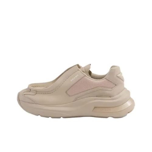 PRADA Systeme Устойчивый к истиранию Низкий Топ Повседневная обувь Мужская Бежево-розовая