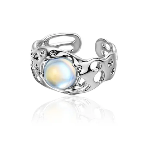 KING OF BLING Кольца с лунным камнем Унисекс