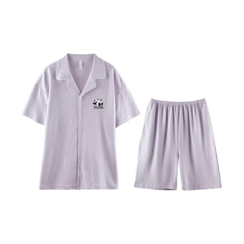 Q'NIANMA Пижамный комплект Мужской Далекая гора Фиолетовый