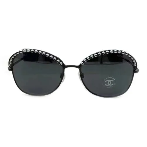 CHANEL Круглые Солнцезащитные очки Женские Черные